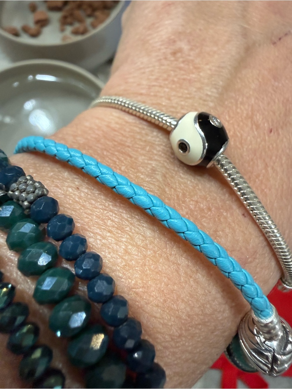 Pandora Yin Yang black and white enamel charm